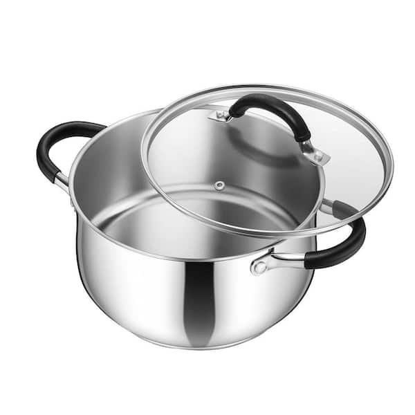 STOCK POT 36cm ステンレス鍋 33L Stainless Steel Stock Pot, 5 qt. Cooking Soup Pot with Glass Lid