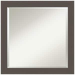 Brushed Pewter 23.5 in. H x 23.5 in. W Framed Wall Mirror