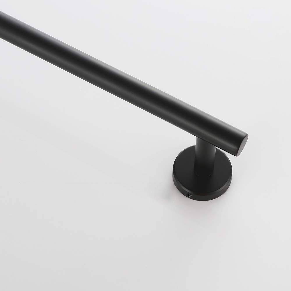 Matte Black 33" Stainless Steel Wall Mounted Towel Bar