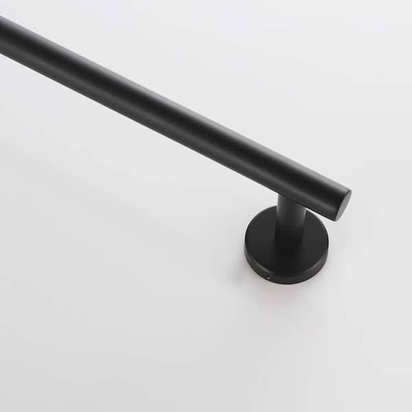 Slotted Screw Matte Black Towel Bars, CB2