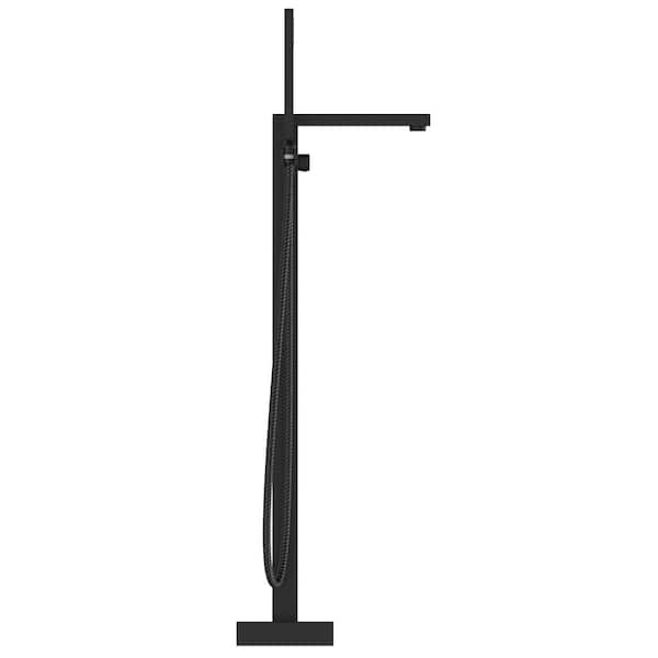 Single-Handle Freestanding Tub Faucet with Hand Shower in. Matte Black