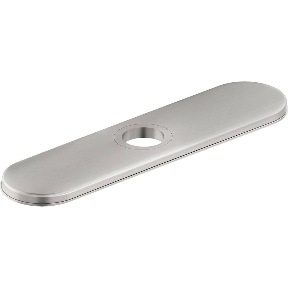 10 in. x 3 in. 3-Hole Zinc Deck Plate/Escutcheon Lustrous Steel Covered price history on PriceWatchPro