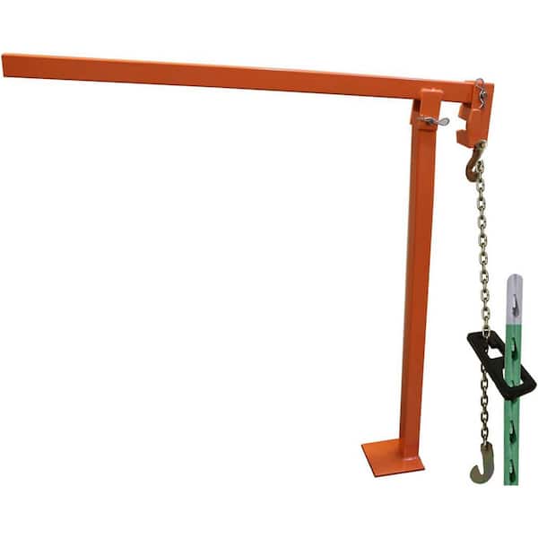 T Post Puller Fence Post Puller with 47 in. Lifting Chain & T Post Puller Plate for Sign Post & Tree Stump in Bown