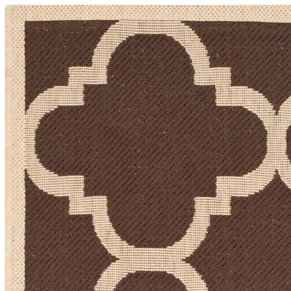 Trellis Dark Brown 31" Square Indoor/Outdoor Easy-Care Rug