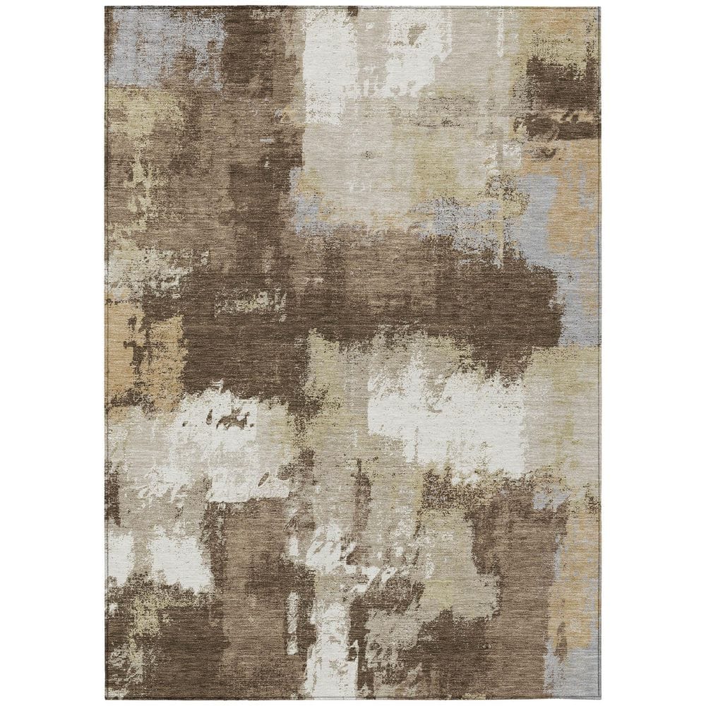 Chantille Machine Washable Indoor/Outdoor Abstract ACN2913 Chocolate 8 ft. x 10 ft. Area Rug price history on PriceWatchPro