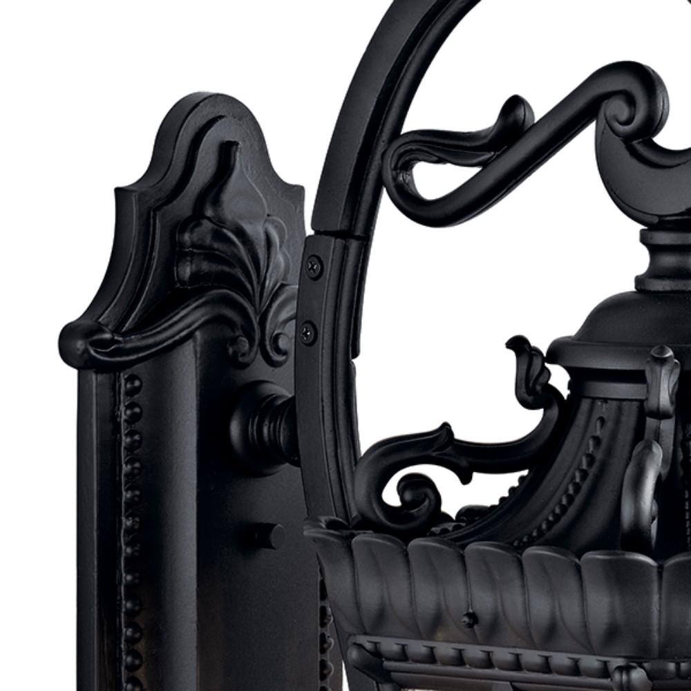 37.75" Black Bronze Traditional Lantern Wall Light