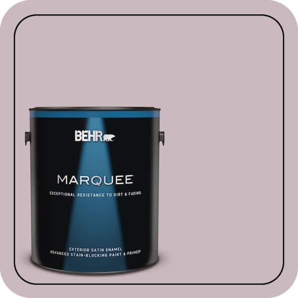 BEHR MARQUEE 1 gal. #690E-3 Iris Pink Satin Enamel Exterior Paint & Primer