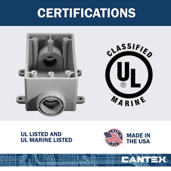 Cantex 1-Gang FSC Electrical Box R5133463 - The Home Depot