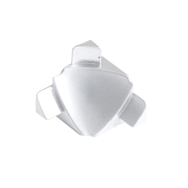 DURAL T-COVE 0 in. D x  0.87 in. W x 0 in. L Connection Wall/Flr Int Crnr (3 Way) Silver Molding and Transition Trim
