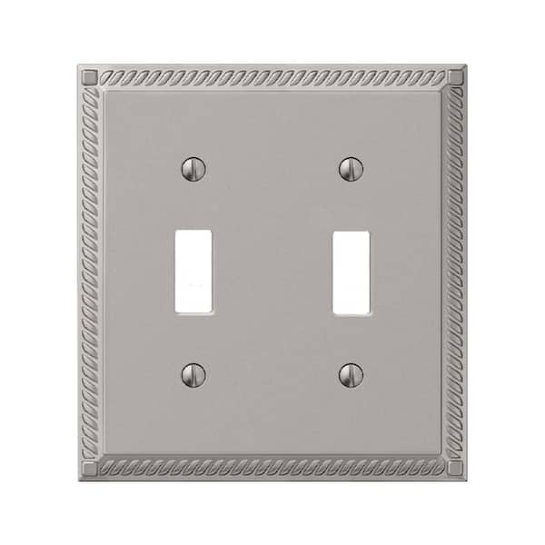 AMERELLE Metallic 2-Gang Toggle Wall Plate (5-Pack)