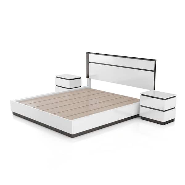 Summit Run 3-Piece White Wood California King Bedroom Set