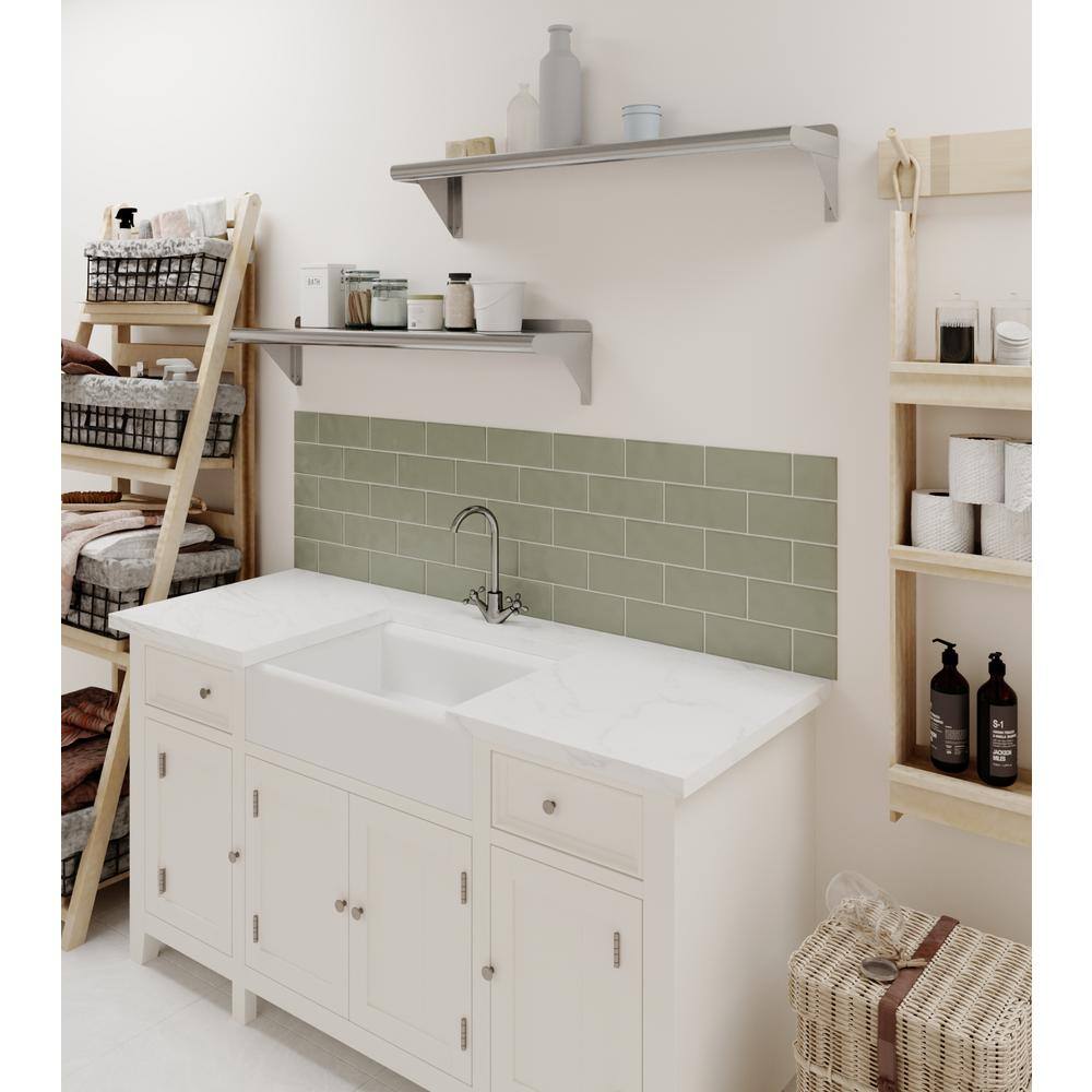 36-Inch Stainless Steel Wall Shelf with Brackets