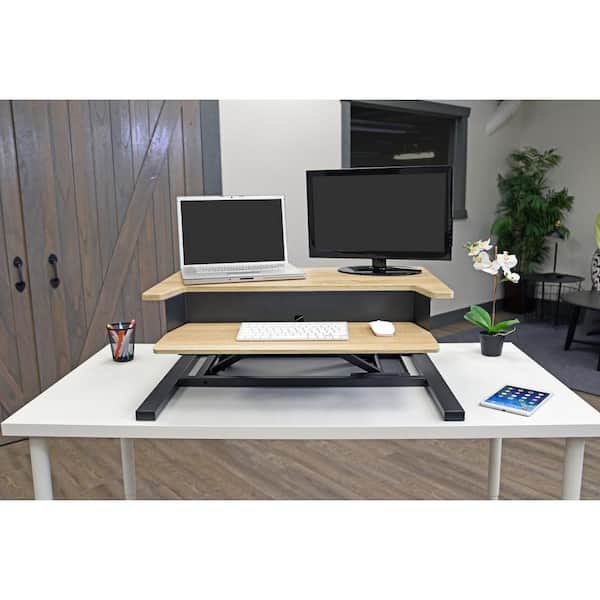 Luxor 32-Pro Charcoal Standing Desk Converter