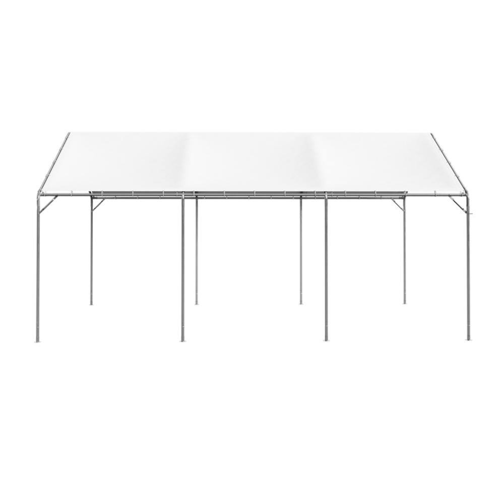 PHI VILLA 12 ft. x 20 ft. Galvanized Steel Frame and PE Portable Garage