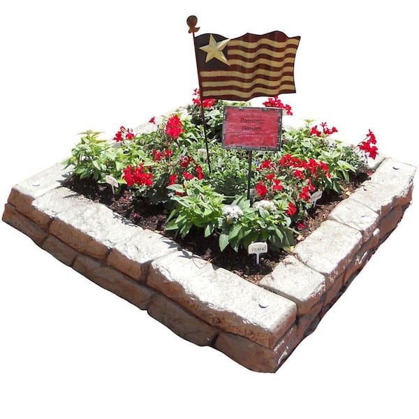 RTS Home Accents 48 in. W x 48 in. D x 10 in. H Rock Lock Raised Garden Bed Kit