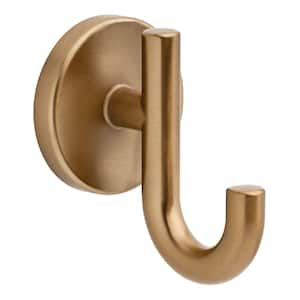 Double Coat Hook Satin Brass finish - V1062-SB at Simply Door