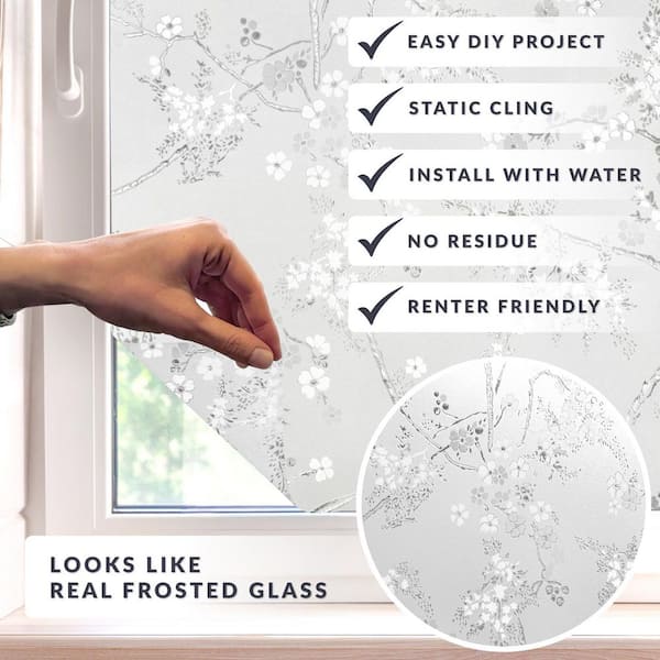 24 in. W x 36 in. L Blossom Decorative Window Film