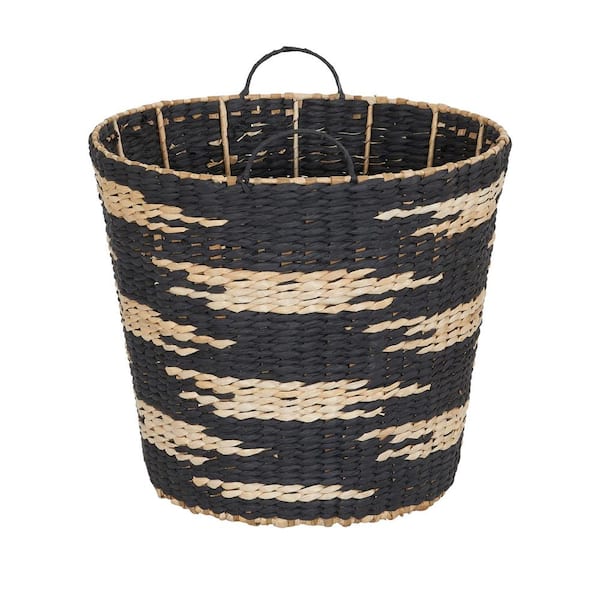 Woven Storage Basket Set with Hinged Lid in 3 Sizes (Turquoise, 3