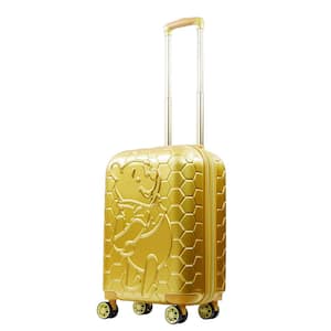 Disney Winnie the Pooh Molded Gold 22 .5 in. Carry on Suitcase Spinner