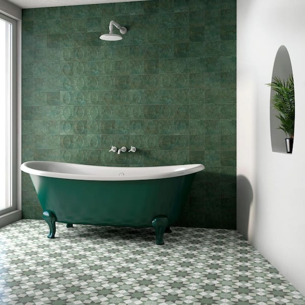Spanish Tiffany Green 6 in. x 6 in. Matte Square Ceramic Wall Tile (44 -Pieces, 10.76 sq. ft. /Case)