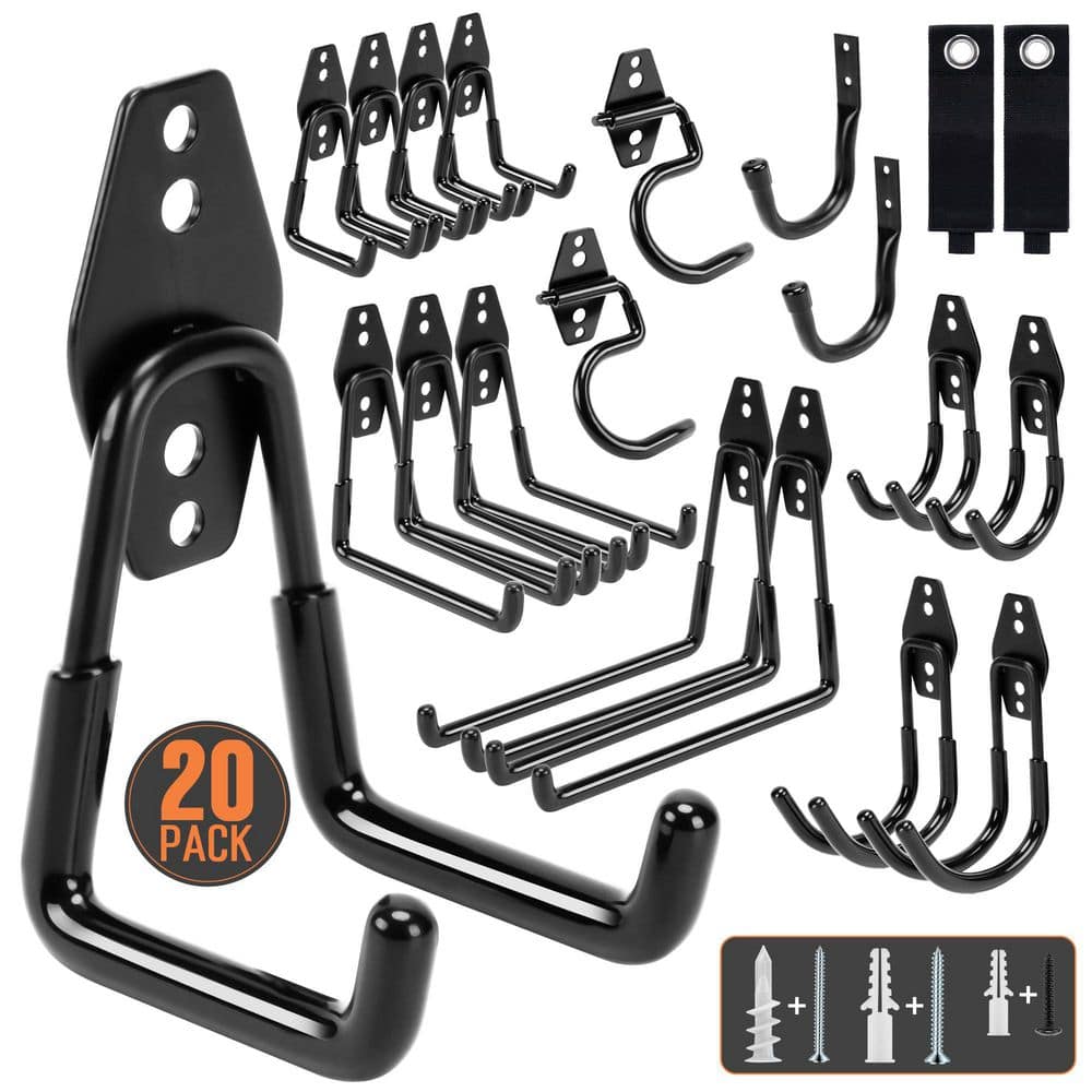 20 Pack Heavy Duty Garage Wall Storage Hooks Assortment for Hanging Bike Ladder Garden Tools Hose Ropes price history on PriceWatchPro