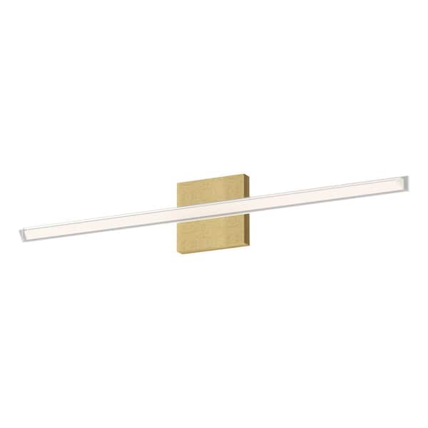 KUZCO Saphir 34-in 1 Light 30-Watt Brushed Gold Integrated LED Vanity Light