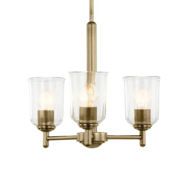 Kichler Shailene 3-Light Gold Traditional Chandelier