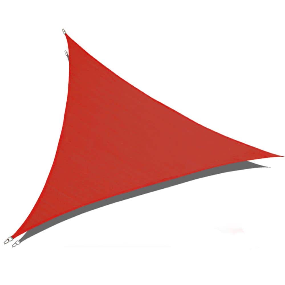 Shade&Beyond 12 ft. x 12 ft. x 12 ft. Red Triangle Sun Shade Sail 185 ...