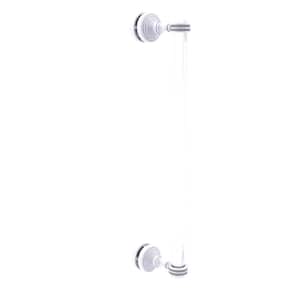 Pacific Grove Collection 18 Inch Single Side Shower Door Pull with Dotted Accents in Matte White