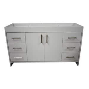 Rio 60 in. W x 19 in D Bath Vanity Cabinet Only in White
