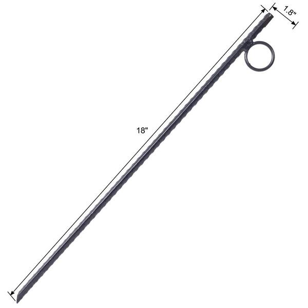 24 Pack Heavy Duty U-Shaped Metal Tent Stakes - Tarp Spikes, Canopy Anchors For Camping & Yard
