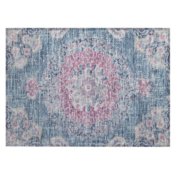 Chantille Machine Washable Indoor/Outdoor Abstract ACN1236 Blue 1 ft. 8 in. x 2 ft. 6 in. Area Rug