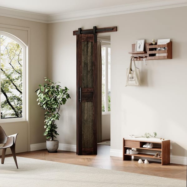 COAST SEQUOIA INC Rustic 36 in. x 84 in. Paneled Solid Core Dark 2