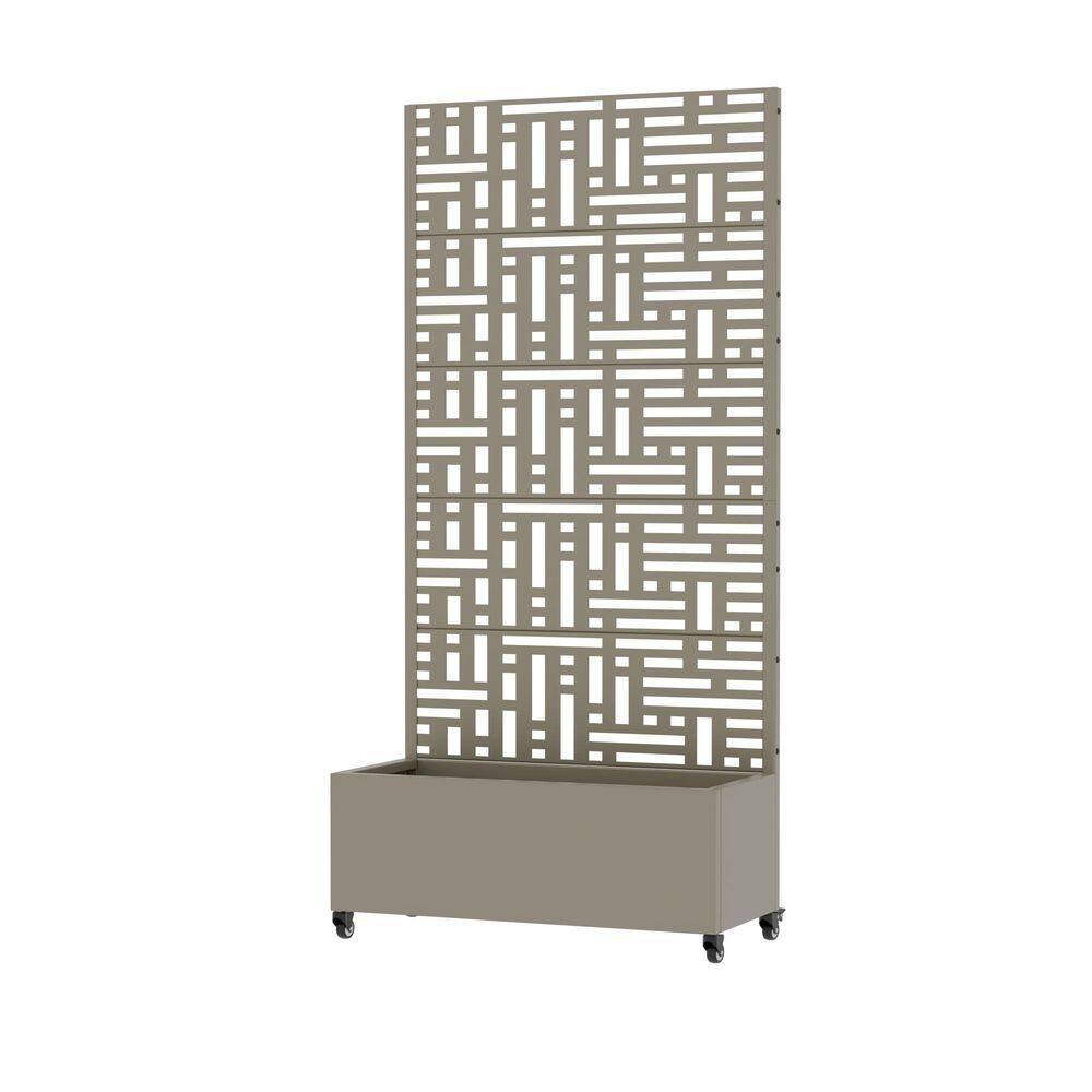 72 in. H x 35 in. W Metal Green Rectangle Pots and Planter Raised Box with Trellis for Vine Climbing Plants price history on PriceWatchPro