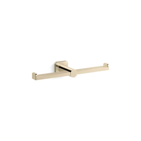 KOHLER Parallel Double Wall Mounted Toilet Paper Holder in Vibrant French Gold