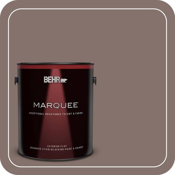 BEHR MARQUEE 1 gal. #740B-5 Bradford Brown Flat Exterior Paint & Primer