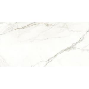 Parkview White 11.81 in. x 23.62 in. Polished Porcelain Field Tile