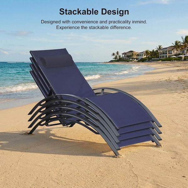 PURPLE LEAF Oversized Chaise Lounge Outdoor Beach Pool Sunbathing