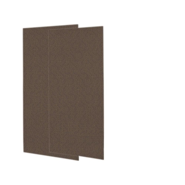 Swanstone 1/4 in. x 36 in. x 96 in. Two Piece Easy Up Adhesive Shower Wall Panels in Sierra-DISCONTINUED