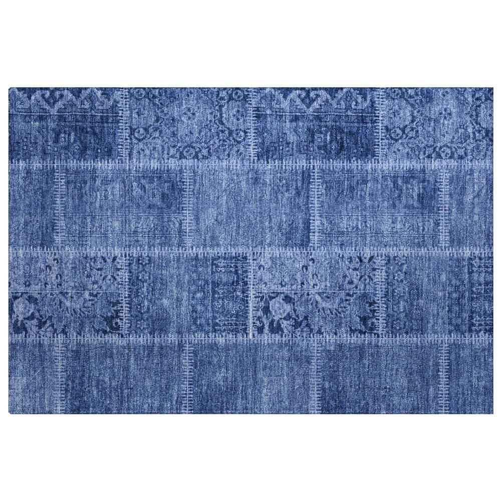 Dream Shag Premium Machine Washable Abstract ADS635 Navy 3 ft. x 4 ft. Area Rug price history on PriceWatchPro