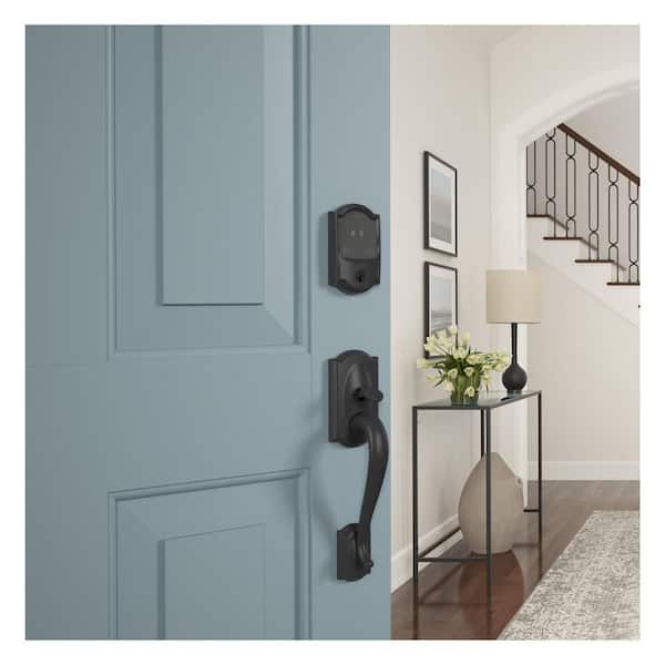 Camelot Matte Black Electronic Encode Plus Smart WiFi Deadbolt with Alarm