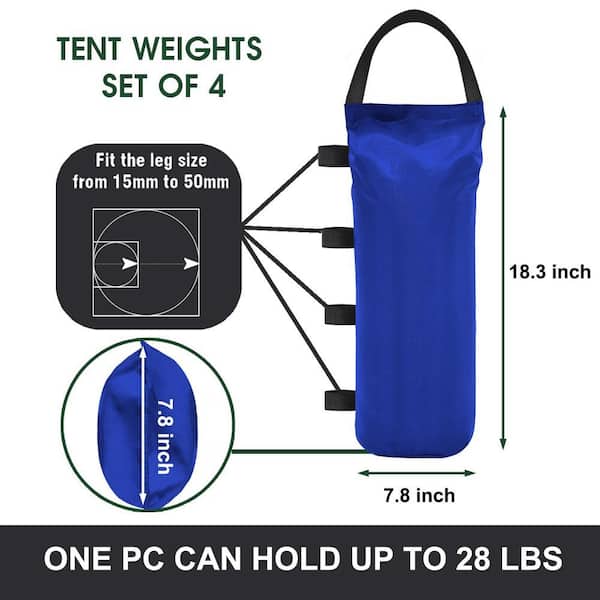 KAMEUN Jeu de 4 Poids pour Gazebo, Sacs de Sable Poids 600D de Qualité KAMEUN Jeu de 4 Poids pour Gazebo, Sacs de Sable Poids 600D de Qualité
