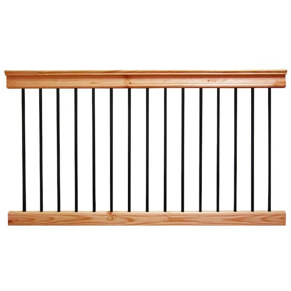 Unbranded 6 ft. Aluminum and Western Red Cedar Pre-Assembled Rail Kit