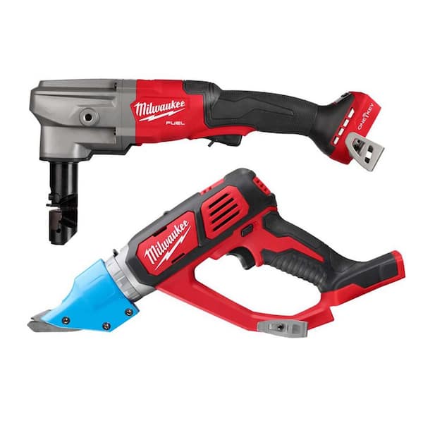 M18 FUEL 18V Lithium-Ion Brushless Cordless 10-Gauge Variable Speed Nibbler w/ M18 Double Cut Metal Shear
