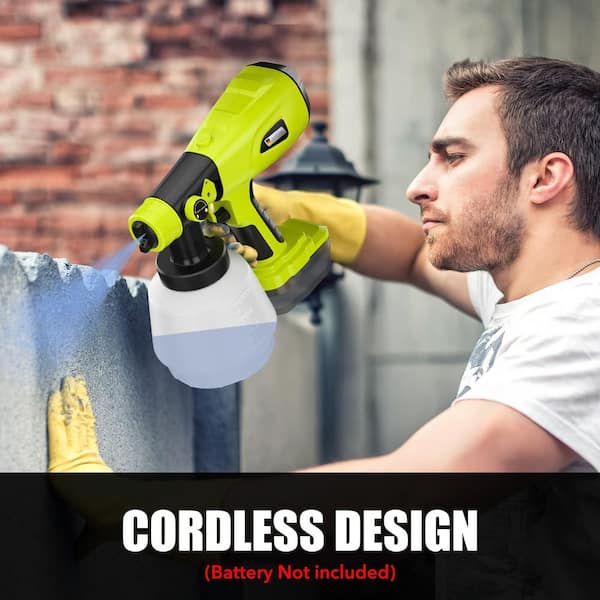 1000ml Handheld HVLP Paint Sprayer with 3 Patterns, 4 Brass Tips