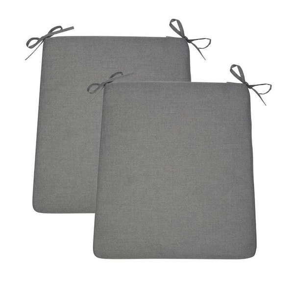 null Set of 2,22 in x 20 in Olefin Adirondack Chair or Patio Rocking Chair Cushion Indoor/Outdoor, Gray
