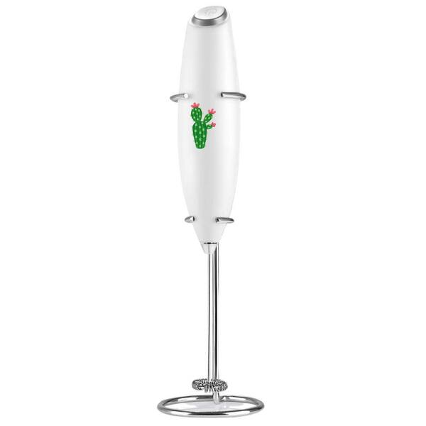 Zulay Kitchen Powerful Milk Frother Handheld Foam Maker for Lattes - Cactus