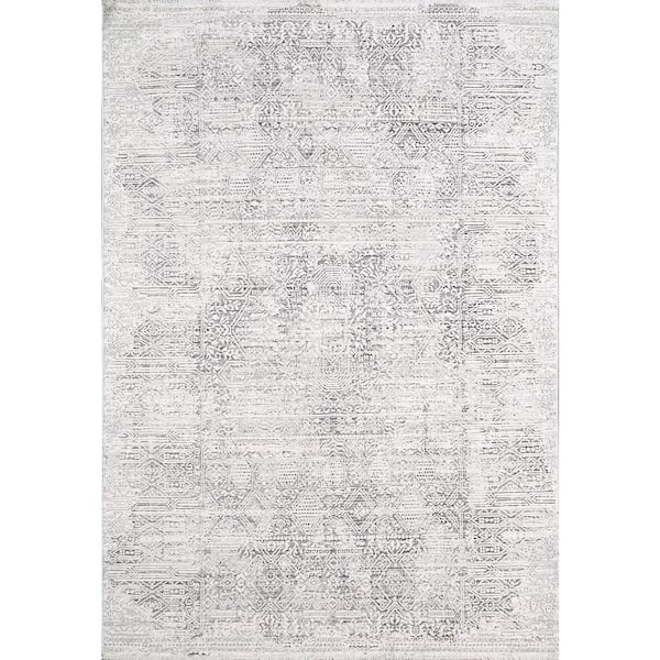 Dynamic Rugs Carson 9 ft. X 12 ft. Ivory Abstract Indoor Area Rug