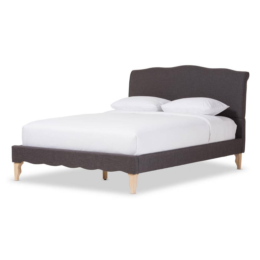 Baxton Studio Fannie Gray Queen Upholstered Bed 28862 7016