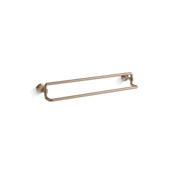 KOHLER Occasion 24 in. Wall Mounted Double Towel Bar in Vibrant Polished Nickel